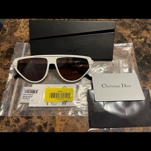 Dior White Black 247s 60mm Sunglasses UNISEX